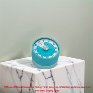 TEMU 1개/2개/3개 스테인리스 스틸 자석 타이머 | 60분 기계식 주방 타이머, 큰 벨 알람, 배터리 불필요, 냉장고 또는 금속 표면에 부착, 요리 및 학습에 필수