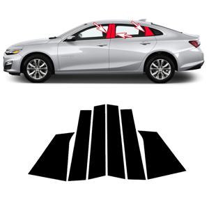 TEMU 6개 쉐보레 말리부 XL 2016-2022년형 자동차 창 중앙 기둥 B 기둥 C 기둥 스크래치 방지 블랙 PC 소재 보호 스티커