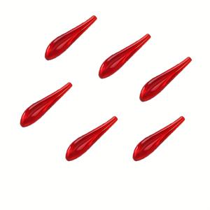 TEMU 6개 세트 자동차 바람 소음 감소 테일 램프 보호 안티-플로 스트립 도어 B-필러 장식 스트립 충돌 방지 스티커 바디 스크래치 보호 스티커 장식 자동차 용품 완전 세트 레드 투명 색상