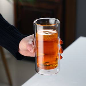 TEMU 수제 불로실리케이트 유리 이중벽 보온컵 - 주스, 우유, 얼음용 재사용 가능한 고품질 커피 머그잔, 모든 음료에 적합, 가정 및 레스토랑에서 완벽한 선택, 컵,커피 컵