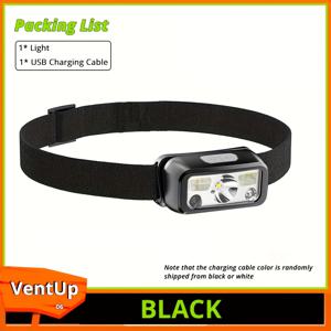TEMU 1개 MACROCOSM 초고휘도 LED 헤드램프 손전등, 모션 센서 내장 충전식, 6가지 조명 모드, (케이블 포함), 컴팩트하고 가벼운 헤드라이트, 하이킹, 캠핑, 비상, 독서, 가정용 - C 기기 호환, 러닝, 낚시, 유지보수, 야간 사용에 이상적 - 자동 켜짐/꺼짐 센서, 헤드 스트랩 포함, 헤드라이트 플래시라이트,헤드 토치,헤드 플래시라이트