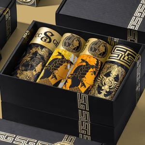 TEMU 4pcs GDECC 남성용 복서 브리프 - 아이스 슬라이키 섬유, 빠른 건조 & 통기성, 블랙 & 골든 나이트 윙 프린트, 캐주얼 및 일상복을 위한 고탄력 로우-라이즈 속옷