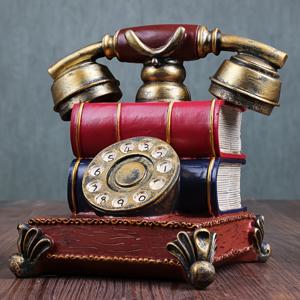 TEMU 1개 전화기 모양 수지 보관용기 (동전 슬롯 & 수신기 포함) - 열쇠, 소품 정리용, 사무실 데스크 오거나이저, 오피스 데코