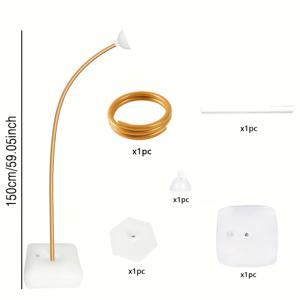 TEMU 5피트/10피트 내구성 있는 플라스틱 골든 & 화이트 풍선 스탠드 키트, 결혼식, 생일, 청소년 샤워 등에 다용도 아치 홀더 - 견고한 베이스, 전기 연결 필요 없음, 이벤트 장식|견고한 베이스|다용도 설정, 할로윈, 크리스마스 이벤트 및 파티 용품을 위한 생일 풍선