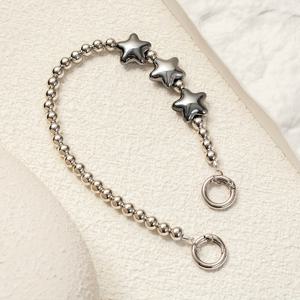 TEMU 핸드메이드 다섯각 별 비즈 폰 체인 손목 스트랩 휴대폰 끈, 아이폰 17 및 기타 스마트 기기에게 적합, 할로윈/크리스마스/생일 선물로 사용 가능.