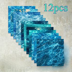 TEMU 블루 시스케이 오션 테마 워터 웨이브 패턴 카드 스토크 헤비 웨이트 배경 종 스크랩북 종 패드, 불릿 저널링, 정크 저널, 인사 카드, 스크랩북 및 공예용