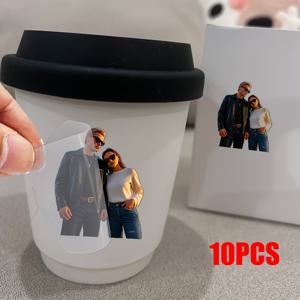 TEMU 맞춤형 사진/이름/로고 전송 스티커 - 머그컵, 노트북, 선물 상자용 개인화된 PVC 자체 접착 데칼 - 무광 마감, 불규칙한 모양, 혼합 색상 - 결혼식, 기업 선물, 부활절, 어머니날, 만우절, 개인화된 선물, 웨딩 장식, 판타지 테마 장식, 내구성 있는 접착제