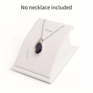 TEMU 1 우아한 패브릭 직사각형 데스크탑 목걸이 디스플레이 스탠드, 다기능 주얼리 디스플레이 스탠드, 전원 필요 없음, 보석 카운터 및 사진 소품에 적합, 보석 타워