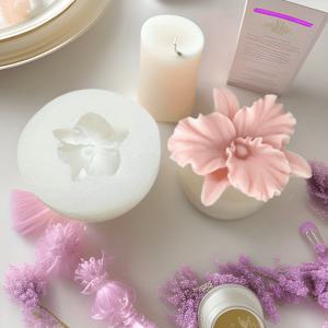 TEMU 팔라에노피스 꽃 캔들 실리콘 몰드 사용하기 쉬운 DIY 향초 만들기용 실리콘 몰드, 홈 데코 및 선물용으로 적합, 제거 및 청소가 쉽고 휴일 분위기 장식, 선물용 캔들 몰드 | 로맨틱 디자인 | 쉽게 지울 수 있음