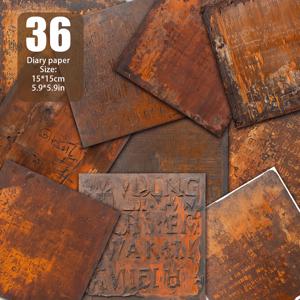 TEMU 회색 스틸 판에 새겨진 흔적이 있는 스크랩북용 종이, 수제 종이 및 재료 종이입니다. 인사 카드, 배경 장식, 잡지, 빈티지 다이어리, 공예, 배경 카드 매트, 인사 카드 제작에 적합합니다. 사양: 5.9*5.9 인치, 36장.