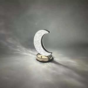 TEMU 1개 달 별 모양 무드등, 삼색 변화 테이블 램프 데스크 램프