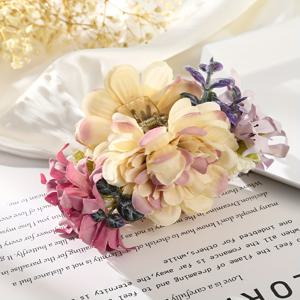 TEMU 하와이 스타일 꽃 헤어 클립 - 중간 크기, 천, & 로맨틱 디자인, 결혼식 & 웨딩 의상, 해변 스타일 & 우아한 헤어 스타일, 해변 헤어 액세서리 | 꽃 헤어 클립 | 천 헤어 클립, 긴 머리용 헤어 클립