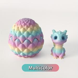 TEMU 3D 프린트 귀여운 미니 드래곤과 조개, 계란 껍질 상단 개폐 가능, 3D 프린트 드래곤 미니어처 모델, 공룡 및 파충류 모델, 데스크탑 인형, 차량 장식, 정원 장식 단일/다중