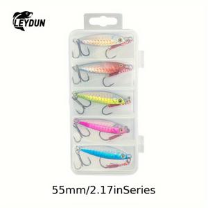 TEMU LEYDUN 10g 20g 30g 금속 지그 낚시 유인물 5pcs / 세트 트롤링 하드 베이트 베이스 해 바이트 장비 트라우트 지그링 유인물 지그 솔트워터