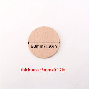 TEMU 미완성 벚나무 나무 원형 나무 조각, DIY 장식 액세서리 나무 슬라이스 태그, 연마 재료 나무 공예 예술 및 공예 프로젝트에 적합, 장식