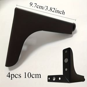 TEMU 4pcs 현대적인 검은색 금속 가구 다리 - 삼각형 헤어핀 발, 쉽게 설치할 수 있는 스크루 포함 - 작은 가구, 소파, 캐비닛, 의자 및 싱글 침대에 이상적 - 소파 다리 | 세련된 가구 다리 | 세련된 금속 피니시