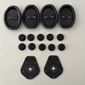 TEMU 16개 세트 차량 도어 잠금 장치 보호 커버, 비발광 블랙 실리콘 충격 흡수 쿠션 & 와이퍼 홀 보호대 - 향상된 차량 안전, 모든 차량과 호환 가능