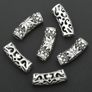 TEMU 10개 세트 홀로우 튜브 스페이서 비즈, 레트로 빈티지 장식 무늬 직구 구멍 혼합 비즈 - DIY 액세서리 제작용 (팔찌, 목걸이, 발찌, 귀걸이, 펜던트, 키체인, 의류 소품 및 공예 재료)