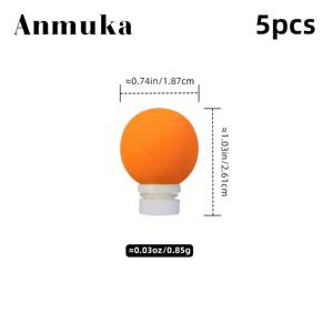 TEMU 안무카 플로팅 플라이 낚시용 5개 세트 - 빠른 분리 가능한 휴대용 EVA 플로트, 바닷물·민물·카약·캐스팅용 - 초보자와 전문 낚시꾼에게 이상적