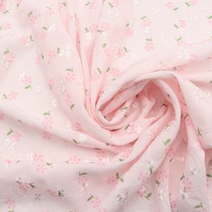 TEMU 19.68x53.14 인치 핑크 꽃무늬 쉬폰 천 - DIY 지갑, 작은 가방, 쿠션 및 장난감용 미리 자른 자수 폴리에스터 재료 - 통기성, 손세탁 전용, 크래프팅 천 | 꽃무늬 천 | 내구성 있는 크래프팅 재료, 귀여운 크래프팅 용품