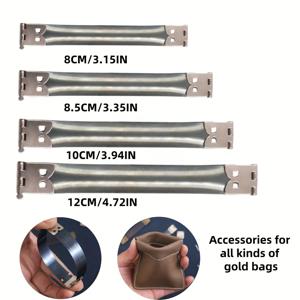 TEMU DIY 지갑, 간식 가방, 보관용 가방을 위한 메탈 스냅 키트 - 10개 스프링 장착 힌지와 유연한 프레임, 핸드백 수리 및 재봉 프로젝트용 내구성 있는 인조 가죽 클립, 골든 코인 액세서리
