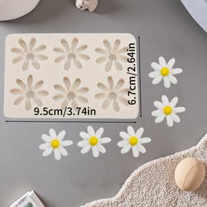 TEMU 3D 데이지 & 실리콘 비누 몰드, 수제 비누 및 캔들용 - 재사용 가능한 무독성 꽃 디자인 다수 포함, 홈 데코 & 휴일 선물용 DIY 공예 용품, 비누 만들기 모양