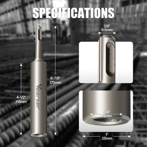 TEMU 1개 SDS-Plus 접지봉 드라이버 - 크롬 몰리브덴 합금 스틸 해머 드릴 비트, 16mm ID 25mm OD, SDS Plus 해머 드릴 호환, 내구성 강화 처리된 드라이브 슬리브, 연장 수명