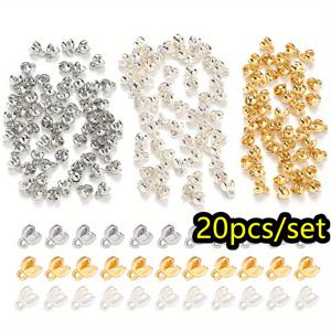 TEMU 20개 GERMEGLITY 구리 크림프 비즈, 클래식 골드 & 실버 피니시, DIY 보석 만들기용 끝 크림프, 팔찌 액세서리, 비즈 팁 커넥터, 보석 발견 | 우아한 비즈 커넥터 | 내구성 있는 보석 구성품, 보석 발견