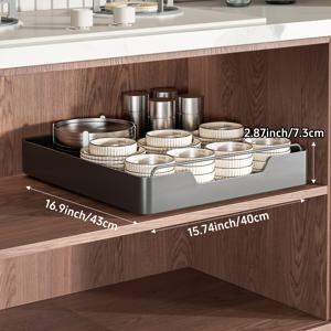 TEMU ZHOHO TANT 1pc 금속 풀아웃 정리함, 쉬운 설치, 가벼움, 페인트 마무리, 주방, 욕실, 거실 보관용으로 다용도로 사용할 수 있는 주방 정리함과 보관함