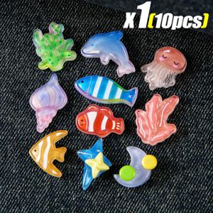 TEMU 10/20/50개 멀티컬러 레진 해양 동물 참 - DIY 공예, 휴대폰 케이스 장식, 주얼리 만들기, 헤어 클립 & 스크랩북 용품용 다양한 바다 생물 디자인, 섬세한 질감