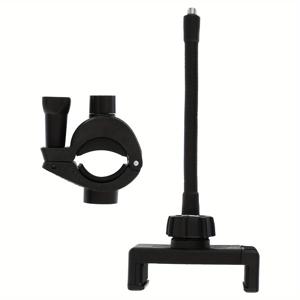 TEMU 이패스차이나 조절 가능한 폰 & 마이크 스탠드 홀더, 유연한 고즈넥, O-버클 잠금장치, 10-26mm 로드 호환, 라이브 스트리밍/노래방/모바일 내비게이션용 - 삼각대, 라이트 스탠드, 기타/드럼 스탠드와 호환 가능 (블랙), 다목적 부착식, 안전한 폰 그립, 컴팩트 디자인, 고품질 클램프, 콘텐츠 크리에이터 액세서리