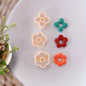 TEMU 3pcs 꽃가루 커팅 모듈 세트, DIY 보석 제조 도구용 폴리머 클레이 귀걸이 모듈, 플라스틱, 손수 제작 귀걸이 및 펜던트에 완벽