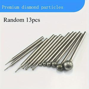 TEMU 13개 볼 모양 버 비트 - 3/32'' 샹크 회전 공구용, 돌·유리·금속 정밀 연마 및 폴리싱, 보석 제작, 조각