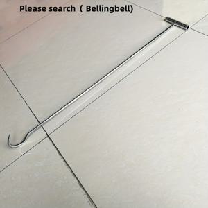 TEMU 1개 초장형 T자형 반원형 헤드 스틸 핸드 훅, 36.61인치 - 미끄럼 방지 잠금 장치가 있는 다목적 리프팅 및 이동용 드레인 커버 후크