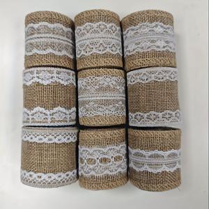 TEMU 9pcs DIY 공예용 벨트 리본 레이스 롤, 크리스마스 테이블 클로스 및 의자 커튼, 웨딩 장식, 벨트용 러스트릭 주트 직물. 가정 장식 및 파티 용품용 고품질 재료. 주트 벨트 리본 롤, 선물 포장, 웨딩 및 파티 장식용 완벽합니다. 벨트 리본, 롤당 1미터