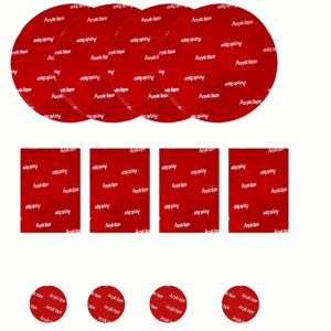 TEMU 12개입 고강도 접착 패드 교체용 양면 스티커, 차량 마운트용 대시보드 휴대폰 홀더 테이프 - 원형 6cm/원형 2.5cm/직사각형 4cm*5cm (각 4개), GPS/무선 충전기용 자동차 거치대