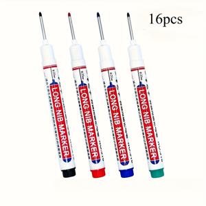 TEMU 깊은 구멍 마킹을 위해 설계된 긴잇대 마커 16개 세트. 세라믹, 욕실 설치, 장식 목재 마킹, 가정용품, 교육 용품, 미술 프로젝트, 페인팅, 레이아웃 마킹, 건설 지역 및 목공 작업에 적합합니다.