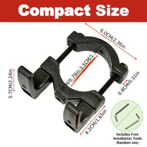 TEMU 헤비듀티 ABS 자전거 후크 - 전기 스쿠터 및 자전거용, 빠르고 쉬운 설치, 내구성 강화 구조, 블랙 컬러, 무료 장착 도구 포함