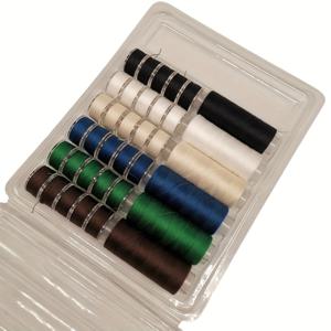 TEMU 가정용 재봉틀 상판 및 보빈 실 세트, 30개 보빈 포함, 6롤 실 코어 (250야드/스풀), 블랙, 화이트, 염색 컬러 40S2 폴리에스터 실, 싱거, 브라더, 자노메, 주키, 등 전기 다기능 재봉틀 호환