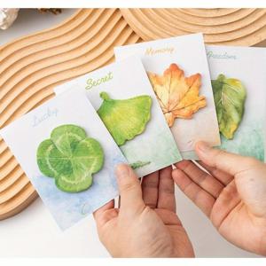 TEMU 120개 잎 모양 스티커 노트 - 아름다운 미적 메모 패드, 밝은 가을 잎 디자인, 4패드 30장, 각 120페이지, 메모, 메시지 및 할 일 목록에 적합, 가을 장식, 가정 및 사무실용, 책상용 메모 패드, 장식 메모 패드, 내구성 있는 스티커 노트