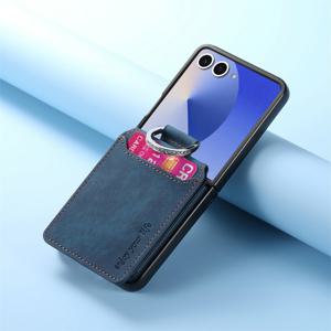 TEMU 삼성 갤럭시 Z 플립 7, 6, 및 5용으로 설계된 장식이 있는 지갑 스타일 폰 케이스