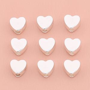 TEMU 100개 실버 하트 모양 스페이서 비즈, 5mm - DIY 보석 만들기, 팔찌, 목걸이, 귀걸이, 공예 액세서리, 보석 만들기 용품|우아한 비즈 디자인|내구성 있는 비즈
