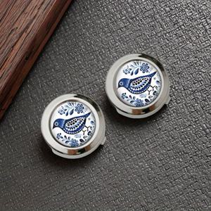 TEMU 2개 세트 전통 민속 예술 새 버튼 셔츠 장식 - 남성 드레스 셔츠용 러스틱 버튼, 캐주얼 및 특별한 날, 새 테마 이벤트 선물 아이디어 (매칭 새 모티프)