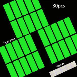 TEMU 10/30개 창의적인 야광 스위치 표시 스티커 팁 라벨 - 자유롭게 작성 가능한 좋은 팁 마커, 콘센트 표지 스티커, 자동차 자전거 안전 출구 사인 계단 벽 장식 데코 스티커 (그린)