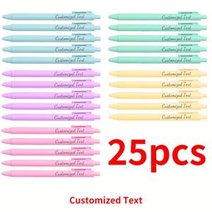 TEMU 25개 맞춤형 마카롱 펜, 크리스마스 선물, 다이어리 기록, 휴일, 생일 선물, 학기 시즌, 졸업 시즌 및 필기구, 가족과 친구를 위한 완벽한 선물, 학교 문구류,졸업 선물,귀여운 펜,수납식 메커니즘,부드러운 필기,맞춤형 펜,멀티팩 펜,선물 쇼핑객,학생들