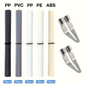 TEMU 52개/세트 플라스틱 용접 키트, ABS PP PVC PE 플라스틱 용접 로드, 전기 납땜 팁, 자동차 범퍼 수리 도구, 플라스틱 용접기 납땜 액세서리, 자동차 범퍼/패들 보드 수리 용접 재료, 배터리 미포함