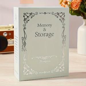 TEMU 1개 6인치 미니 포토앨범, 스탠다드 4R, 4x6, 내부 50페이지 100장 수납, 세로 사진 배치, 양면 디자인, 라이트 럭셔리 노르딕 스타일, 커플 웨딩 메모리 기념품, 선물용