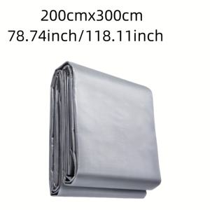 TEMU 1개 실버 멀티펑셔널 타포린 - 내구성 있는 PVC 소재, 자외선 및 찢어짐 방지, 야외 가구, 캠핑, 지붕용, 등에 이상적, 캠핑 장비 | 모던 에스테틱 | 튼튼한 원단