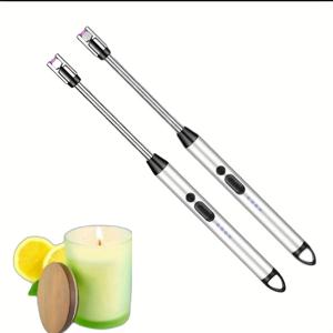 TEMU 2개입 USB 라이터 - 방풍 전자 점화, USB 충전식 무불꽃 디자인, 리튬폴리머 배터리 내장, 주방·캠핑·바베큐·촛불용 안전한 반짝임 없는 스파크 프리, 야외 및 가정용 선물 추천, 휴대용 라이터, 캠핑 및 하이킹에 적합