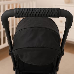 TEMU 1개 블랙 메쉬 유모차 핸들 보호 커버, 미끄럼 방지 그립 커버